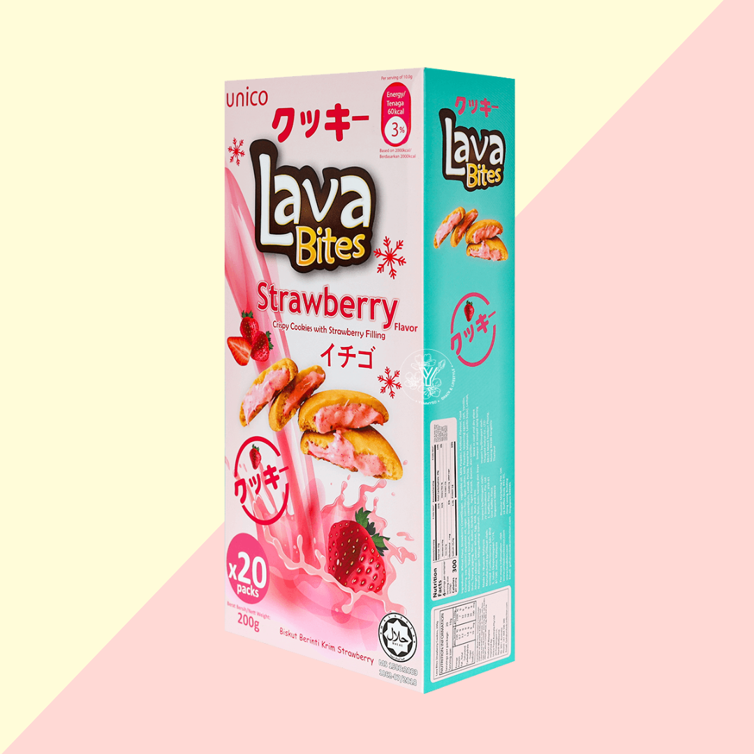 Lava Bites Fraise Unico - Biscuits A La Fraise