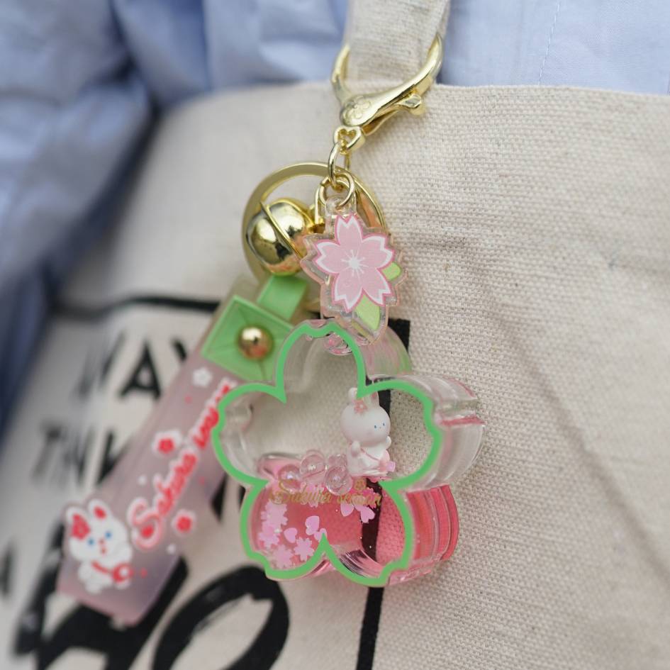 Porte clé Fleur - Sakura rose