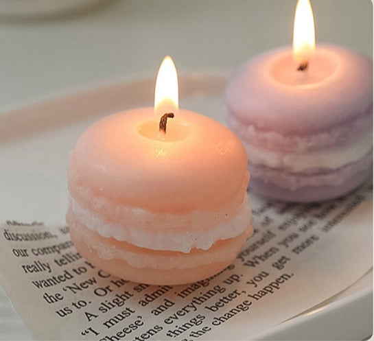Bougie Macaron - Pêche
