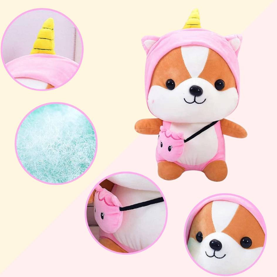 Peluche Shiba Licorne