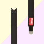 Stylo à Encre Gel Effaçable Noir - Kitty