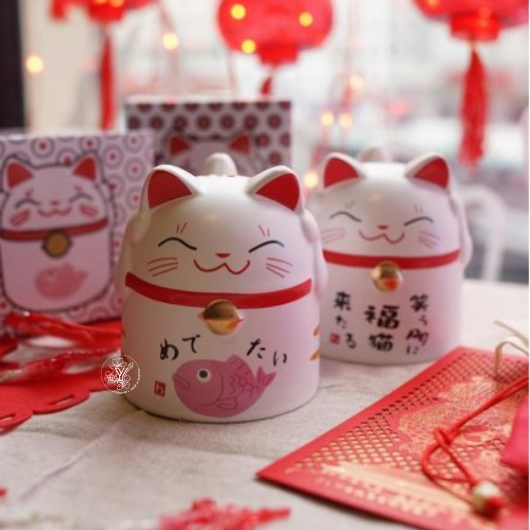 Mug Kawaii Lucky Cat - Rose