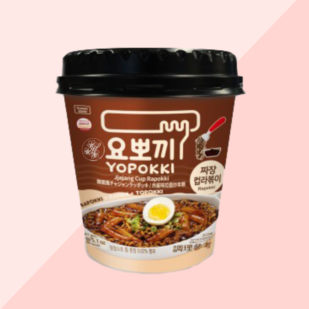 Bol de Ropokki (Gâteau de Riz et Ramen ) saveur Jjajang