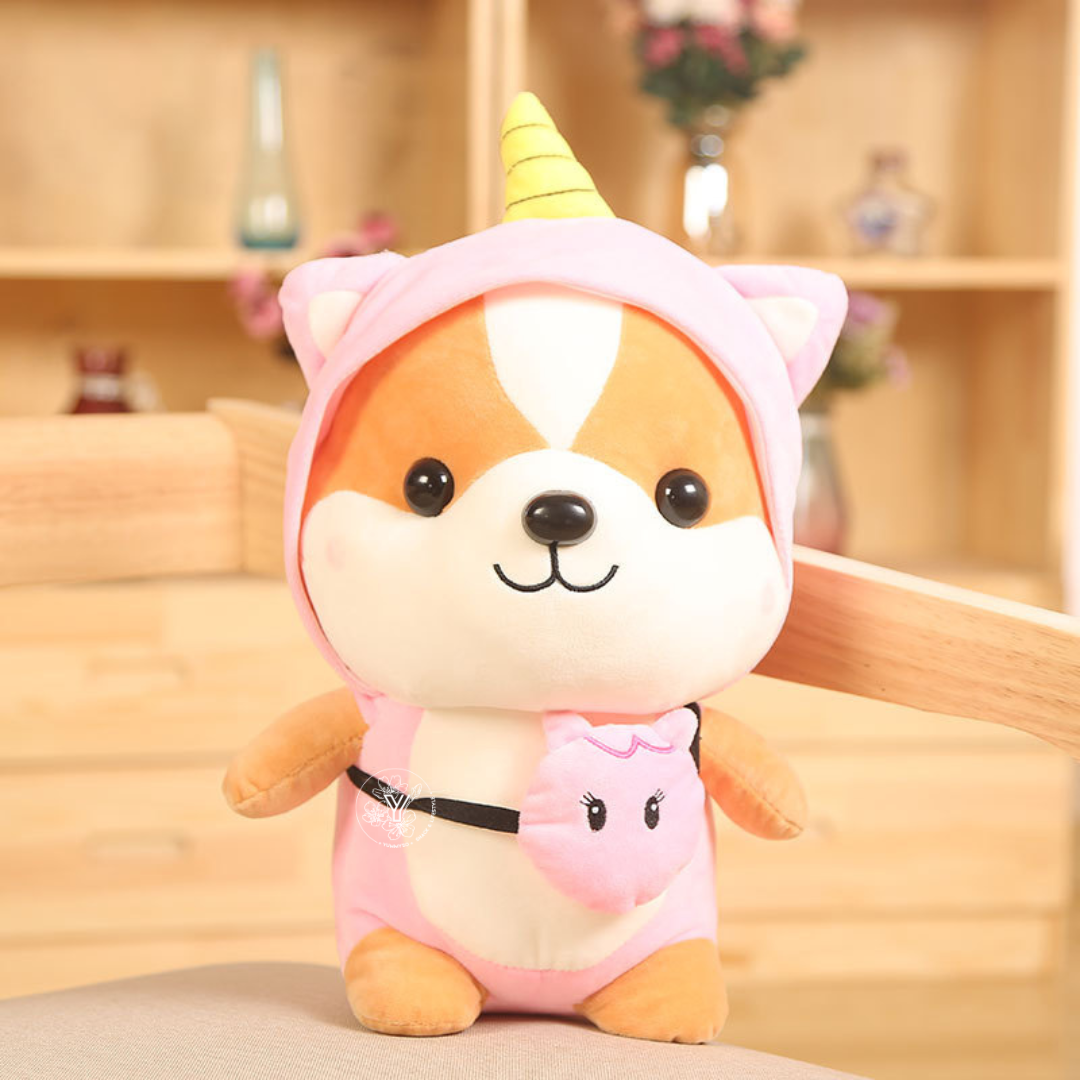 Peluche Shiba Licorne