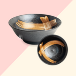 Bol Ramen Noir et Doré - Bol Céramique Japonais