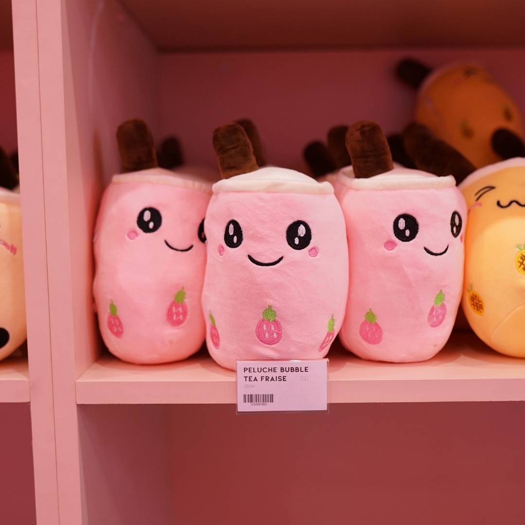 Peluche Bubble Tea - Fraise