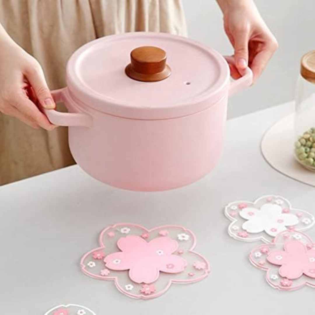Sous-tasse Fleurs Kawaii Rose