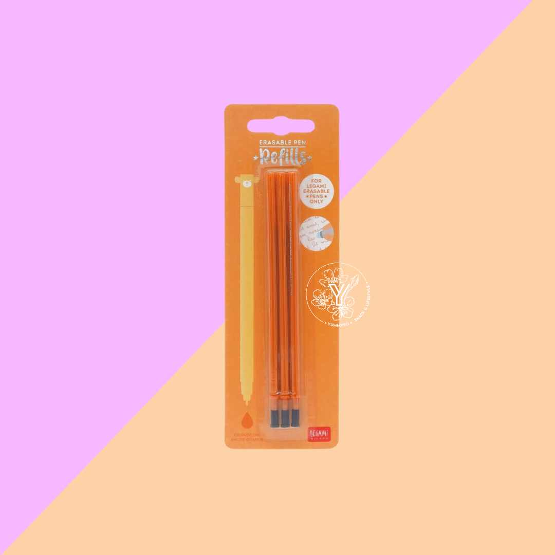 3 Recharges Orange pour Stylo à Encre Gel