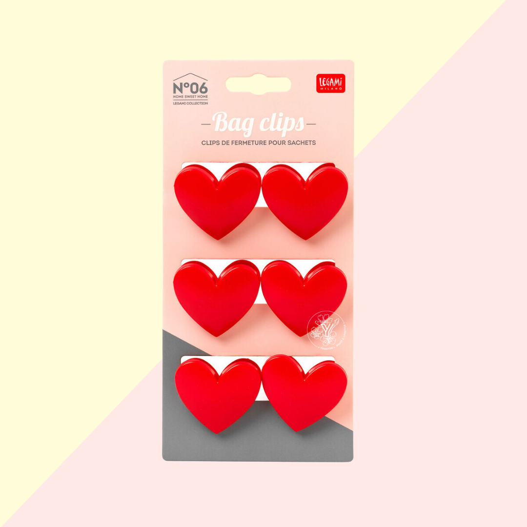 Set de Pinces Ferme-Sachet Cœur