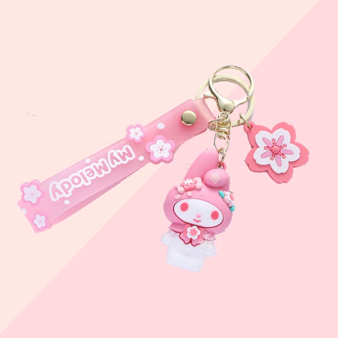 Porte clé Sanrio My Melody rose