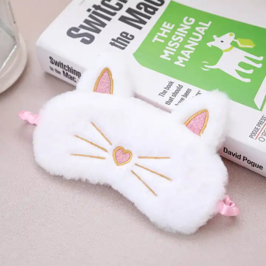 Masque de Nuit Chat Blanc