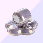 Tasse avec Soucoupe Fleur - Violet Nacré