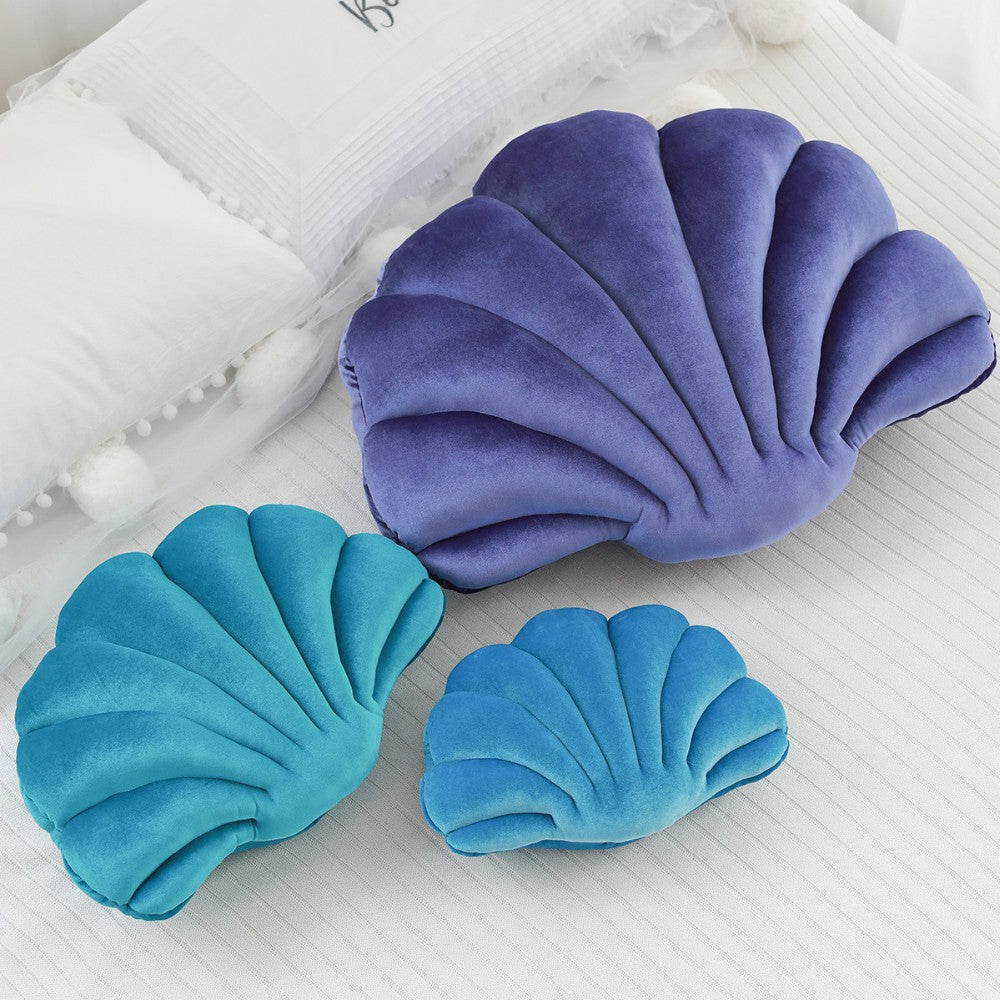 Coussin Coquillage Bleu - S