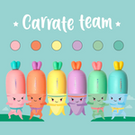 Set de 6 Mini Surligneurs - Carotte