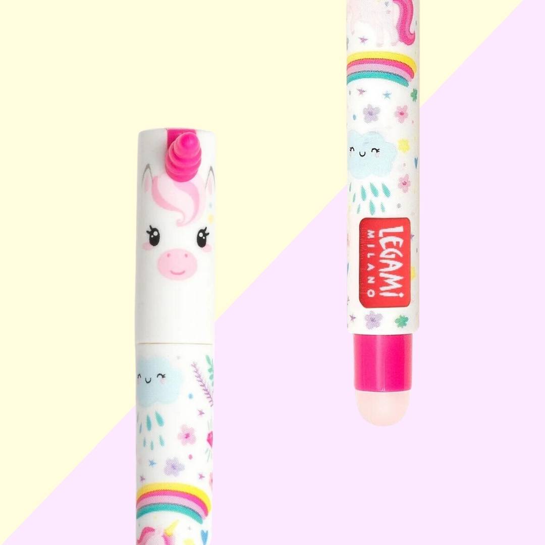 Stylo à Encre Gel Effaçable Rose - Licorne