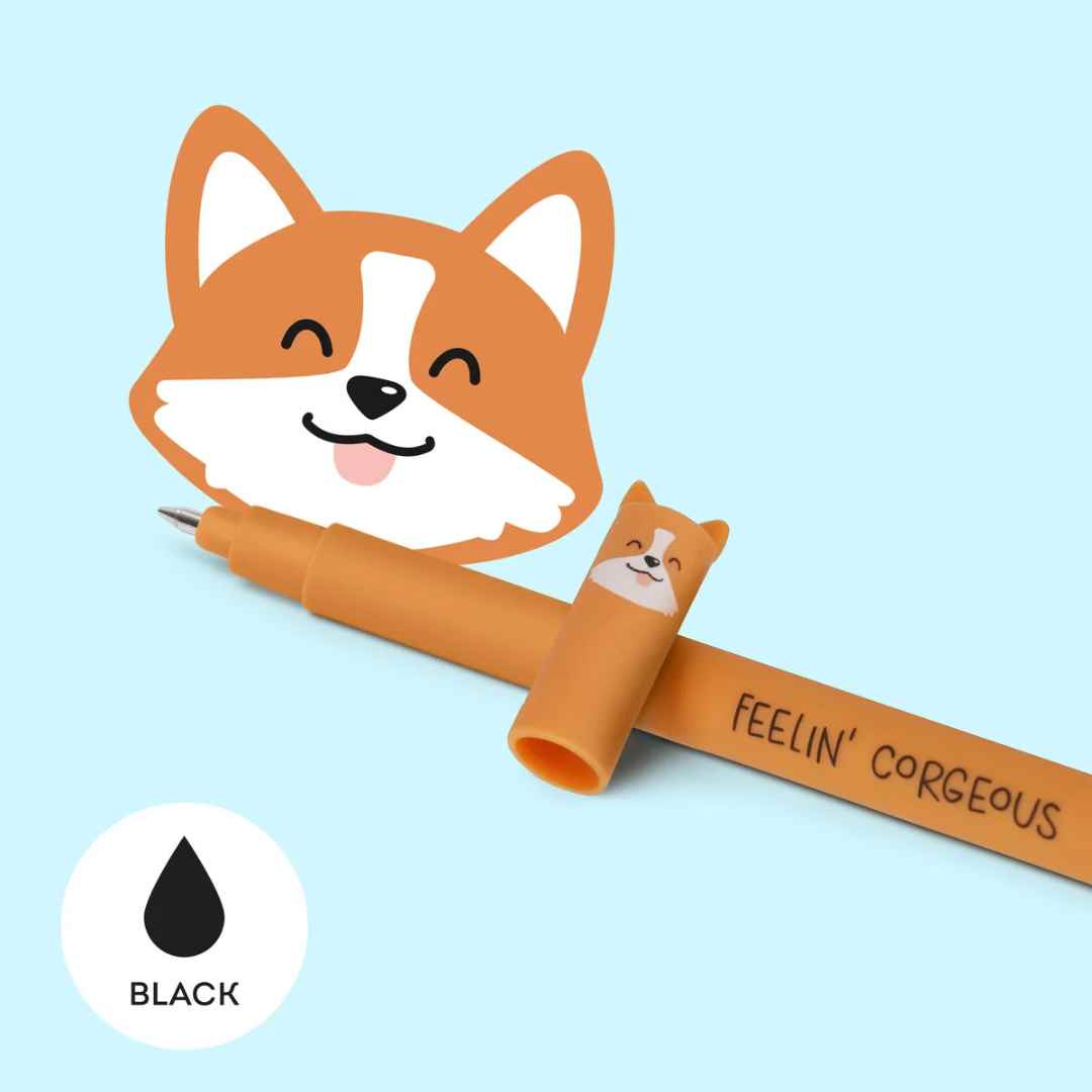Stylo à Encre Gel Effaçable Noir - Shiba