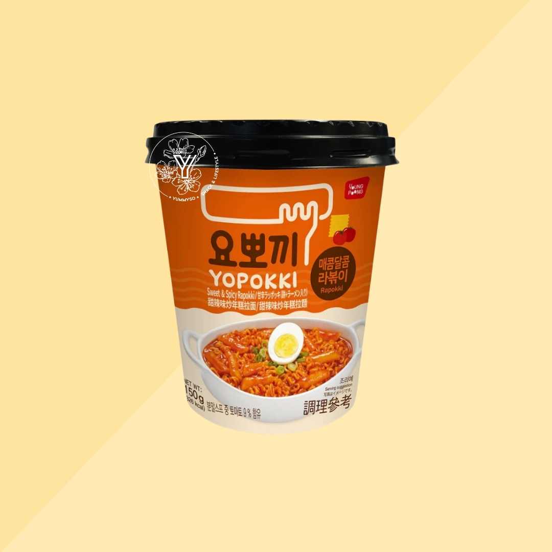 Yopokki Rapokki Cup - Gâteau de Riz et Ramen Sweet & Spicy