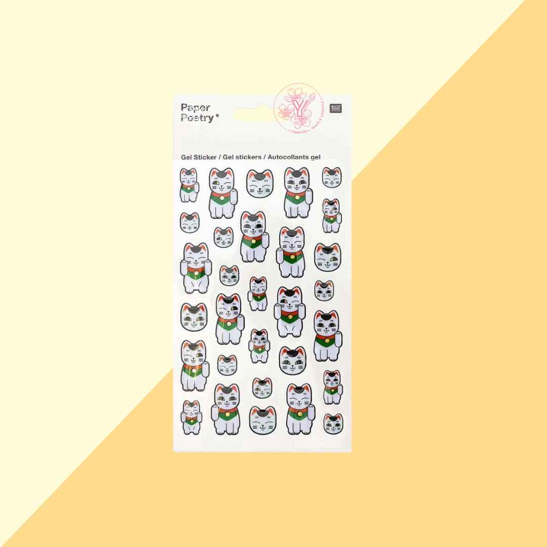 Autocollant Gel Lucky cat
