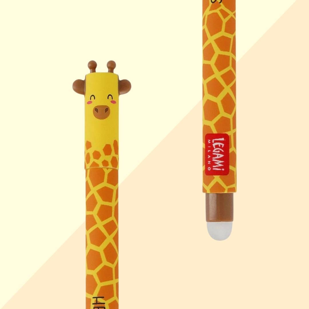 Stylo à Encre Gel Effaçable Noir - Giraffe