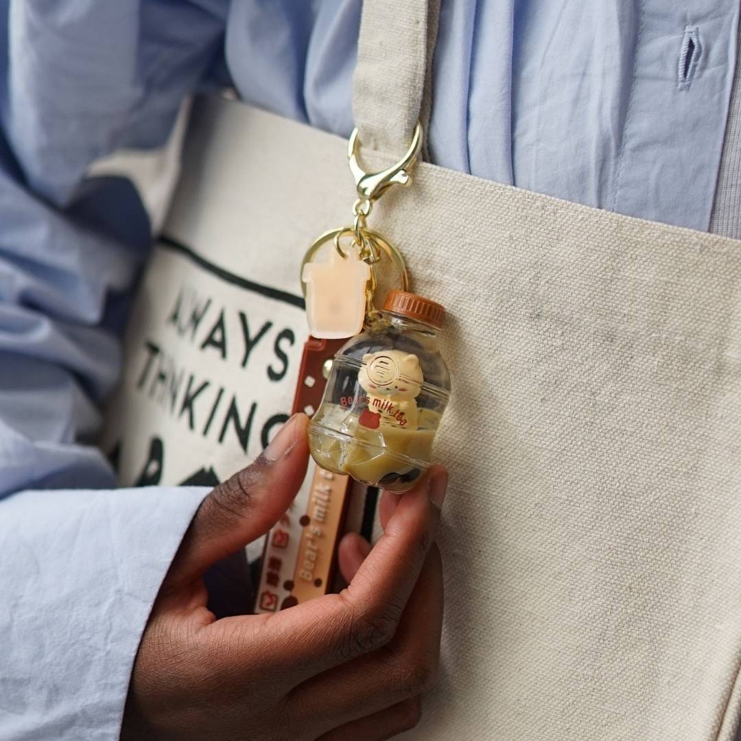 Porte clé Paille - Bubble Tea