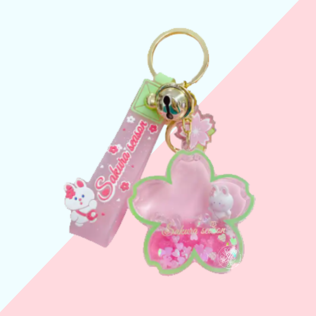 Porte clé Fleur - Sakura rose