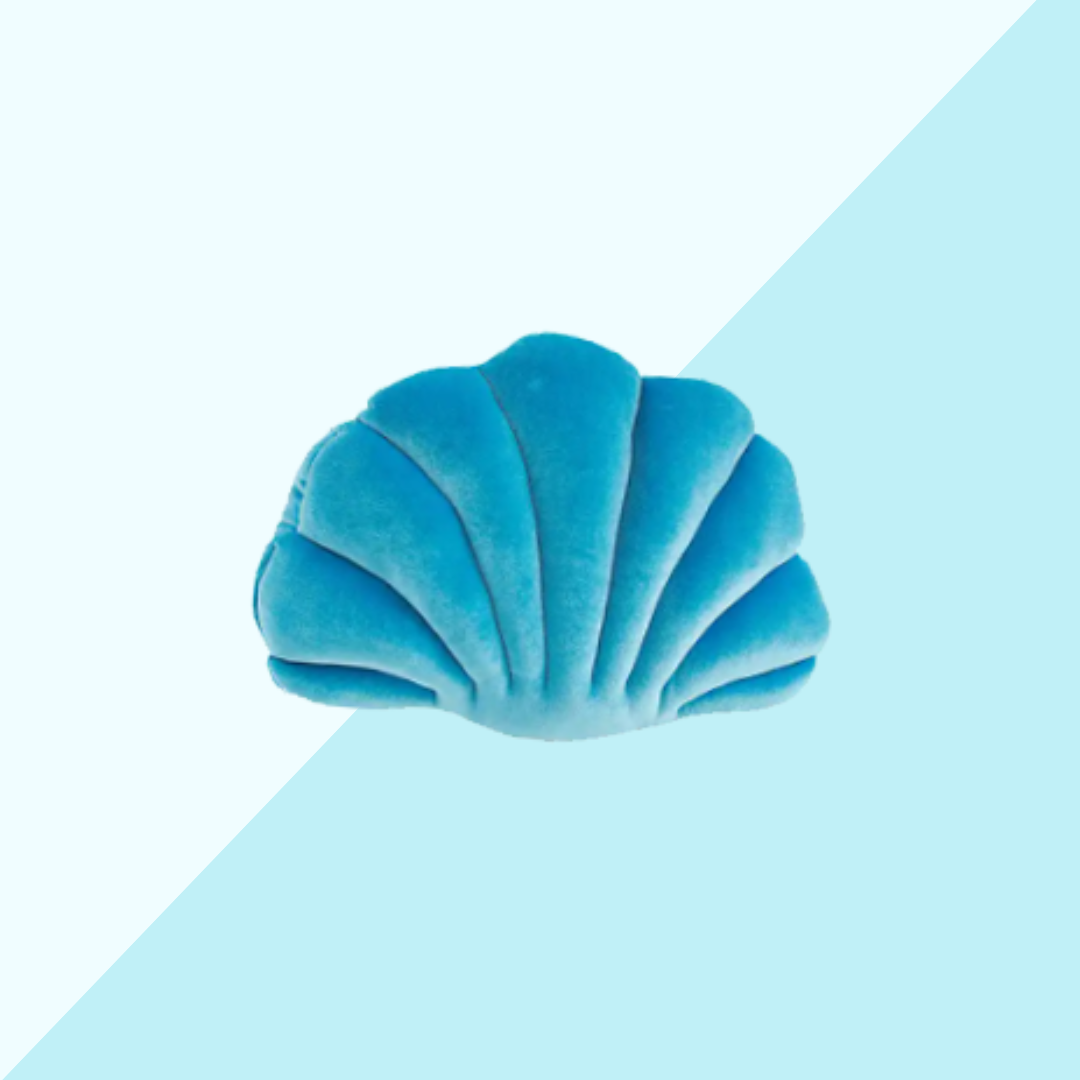 Coussin Coquillage Bleu - S