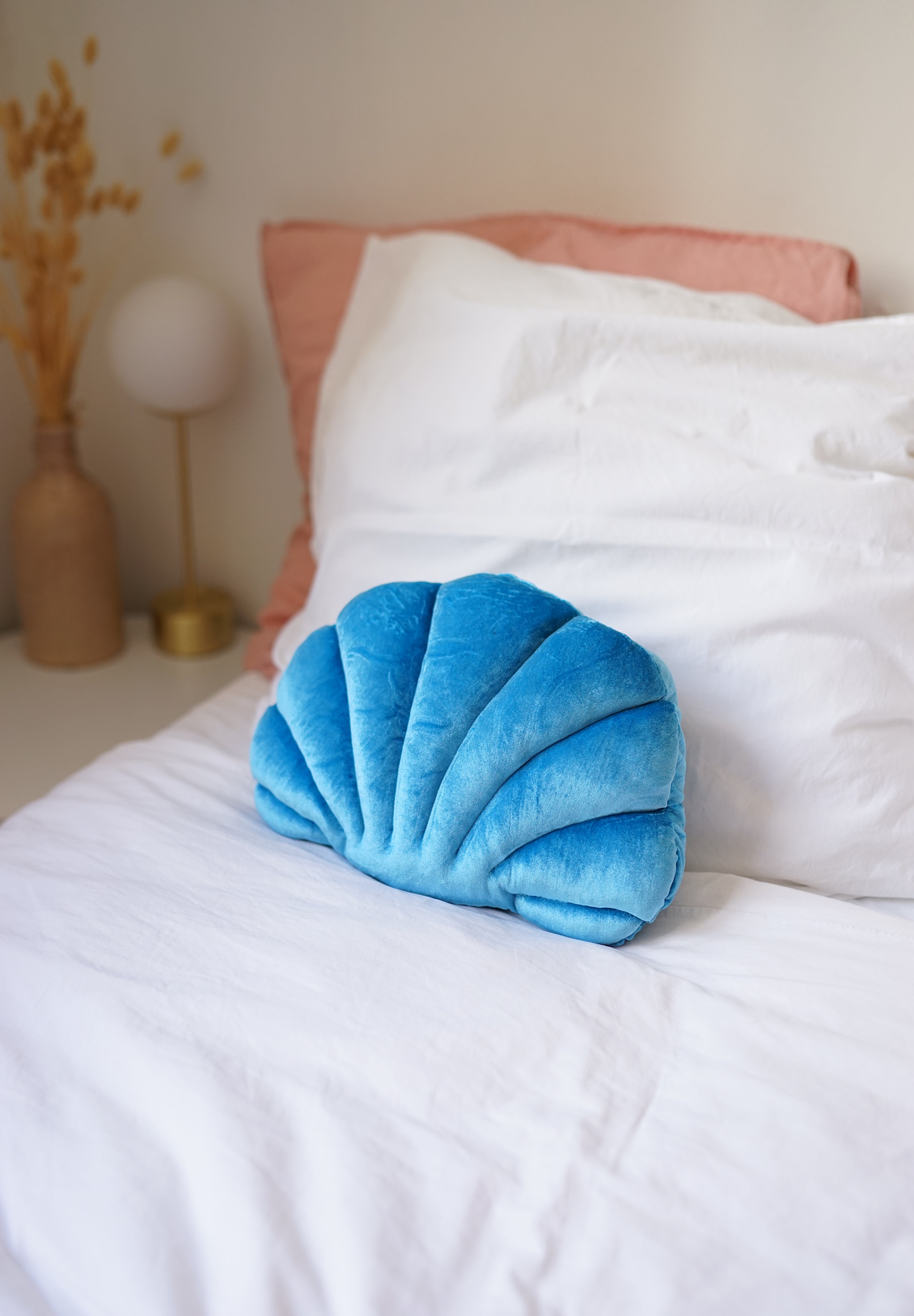Coussin Coquillage Bleu - S