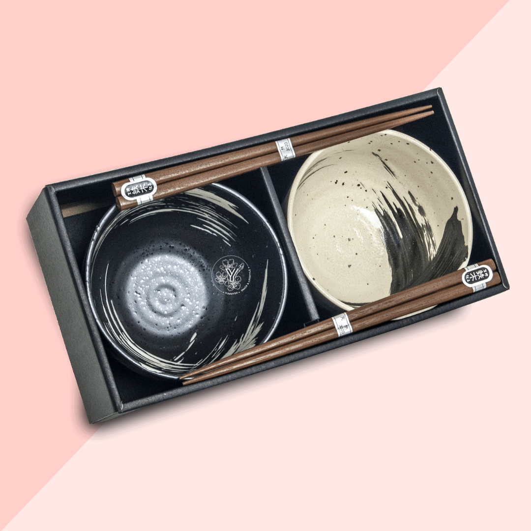 Coffret 2 Bols Japonais - Black & White