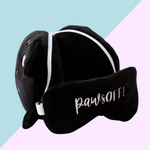 Coussin de Voyage 2-en-1 avec Masque Yeux - Kitty Noir