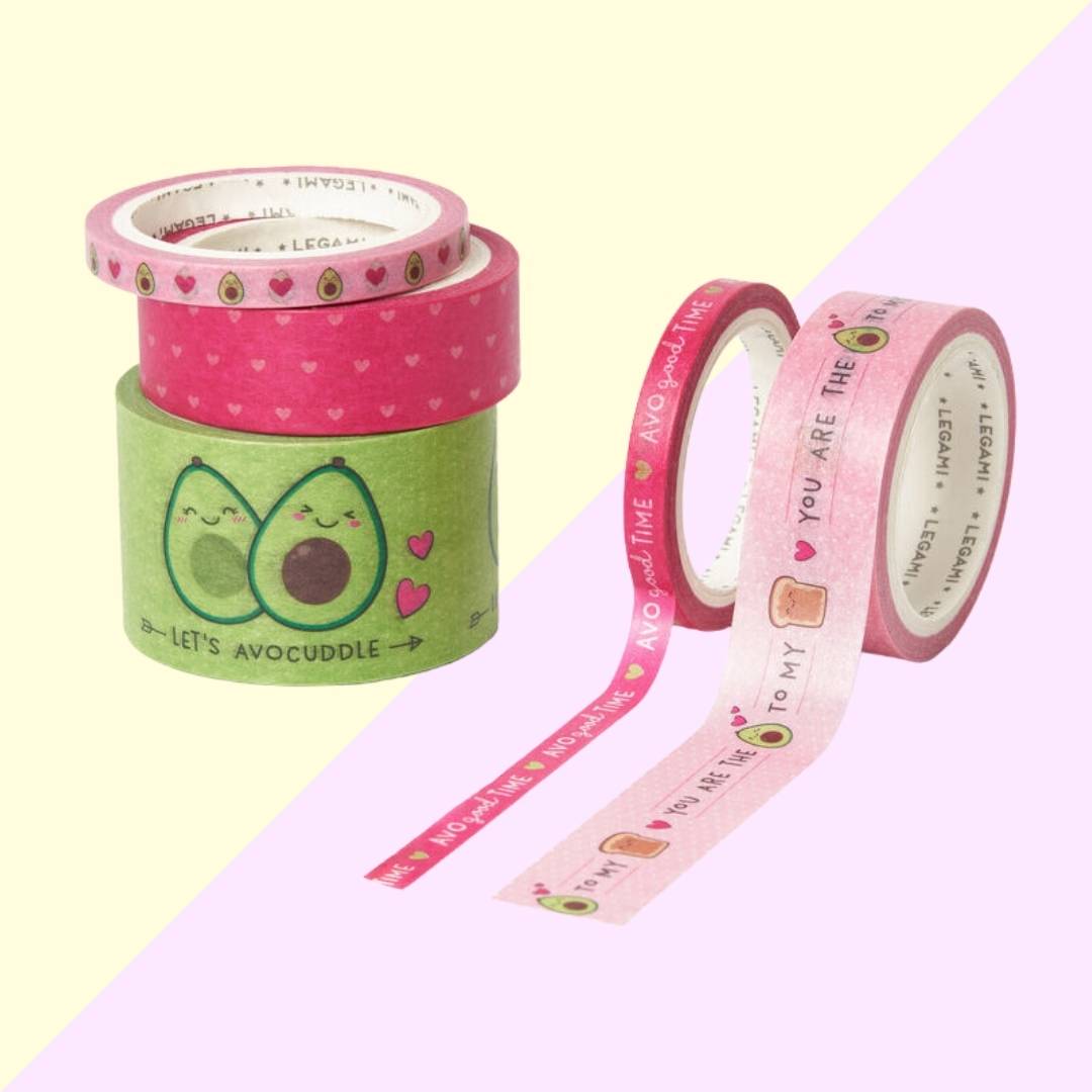 Set de 5 Rubans Adhésifs en Papier - Avocat