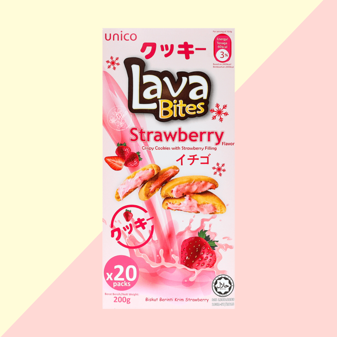 Lava Bites Fraise Unico - Biscuits A La Fraise