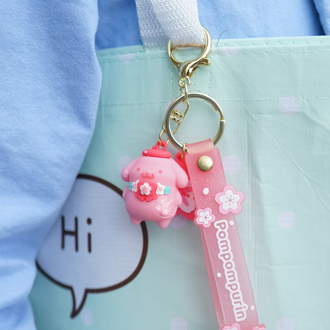Porte clé Sanrio Pompompurin rose