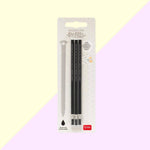 3 Recharges Noir pour Stylo à Encre Gel Effaçable - Legami