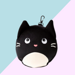 Coussin de Voyage 2-en-1 avec Masque Yeux - Kitty Noir
