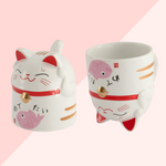 Mug Kawaii Lucky Cat - Rose