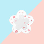 Sous-tasse Fleurs Kawaii Blanc