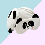 Coussin de Voyage 2-en-1 avec Masque Yeux - Panda