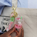 Porte clé BubbleTea - Sakura Rose
