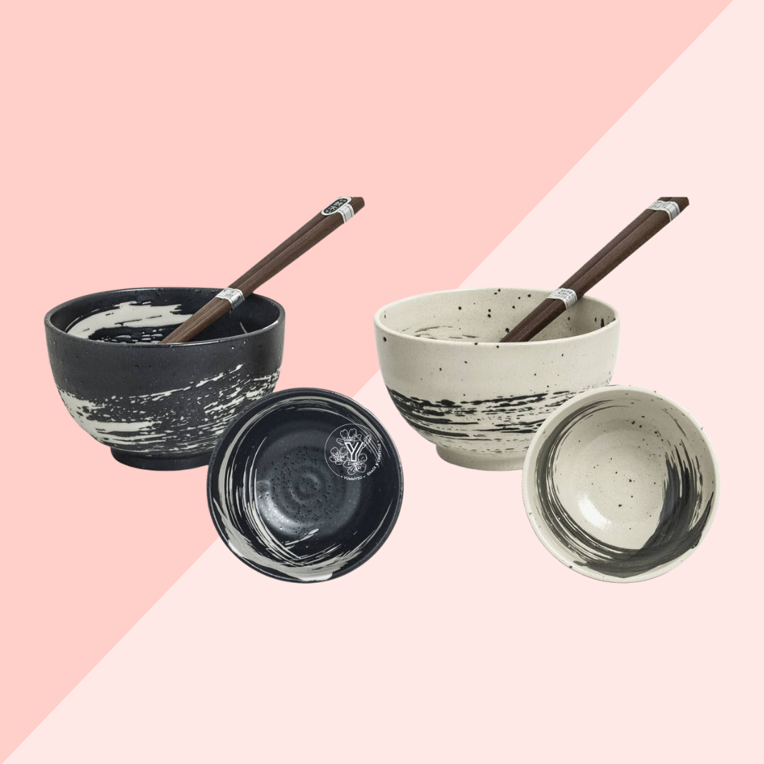 Coffret 2 Bols Japonais - Black & White