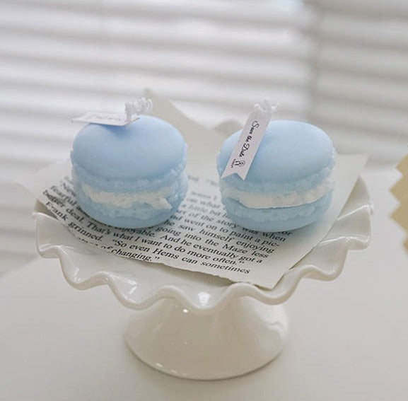 Bougie Macaron - Bleu