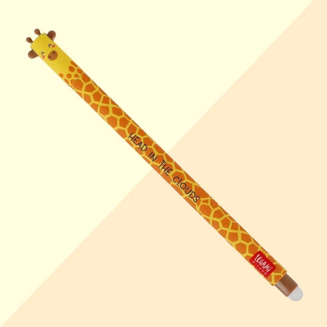 Stylo à Encre Gel Effaçable Noir - Giraffe