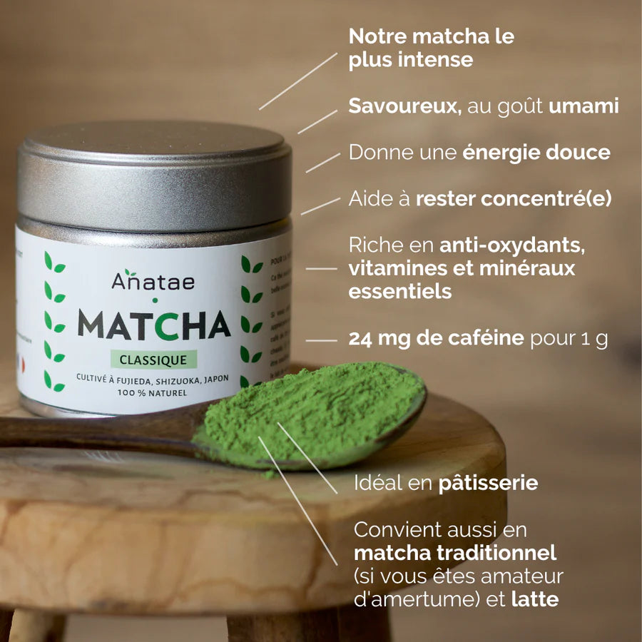 Thé Matcha classique Anatae 30g  - Thé Vert Japonais 100% Bio