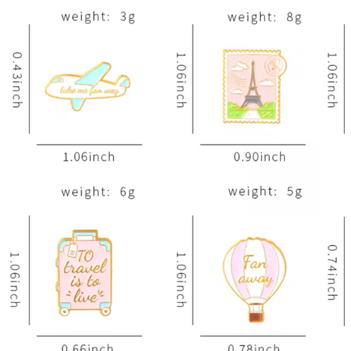 Pin's Kawaii Travel - To travel is to live