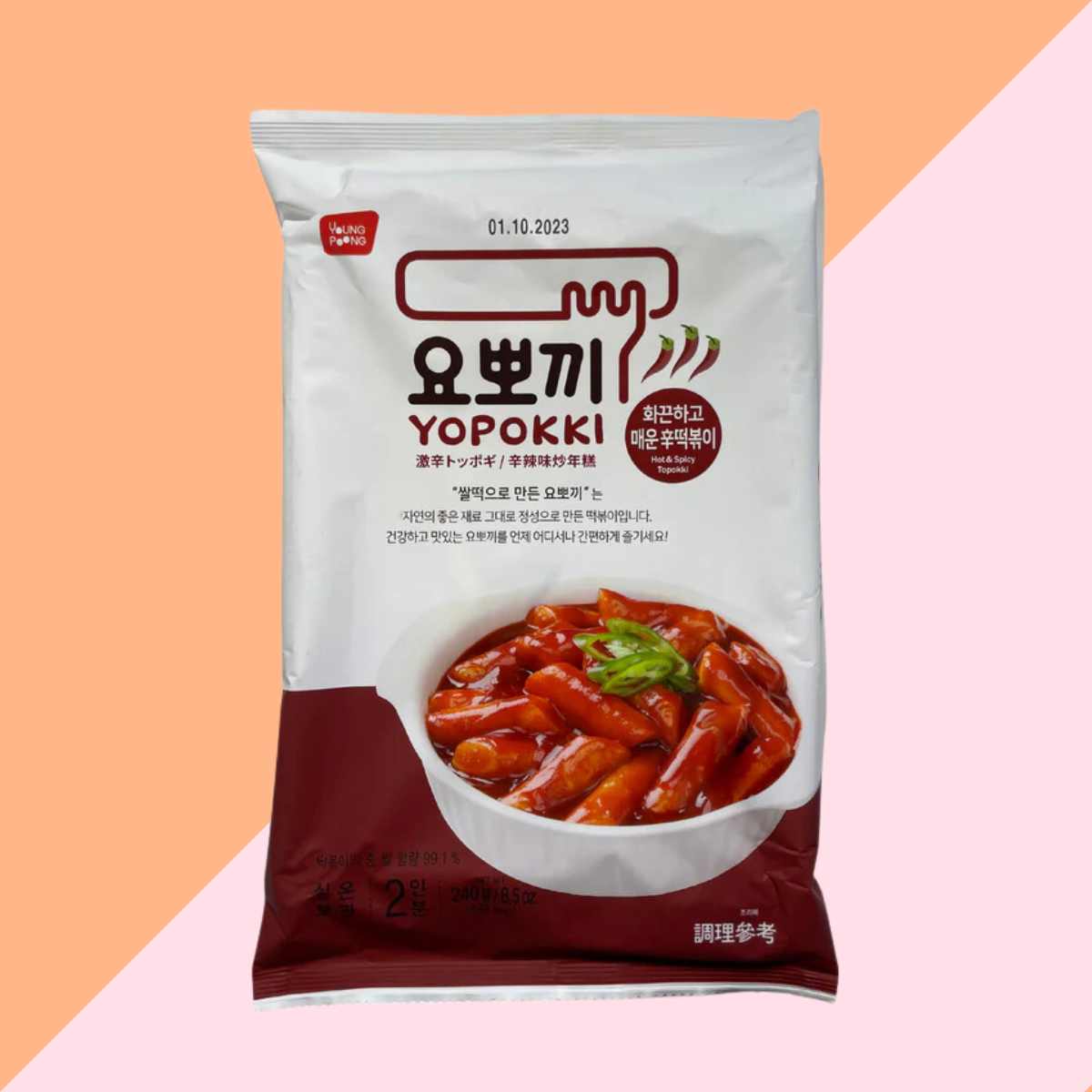 Yopokki  Topokki en Sachet - Gâteau de Riz Hot & spicy