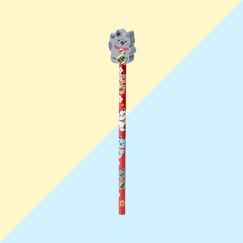 Crayon avec Embout Gomme Maneki Neko