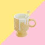 asse Kawaii Crème Glacée avec Cuillère - Marron