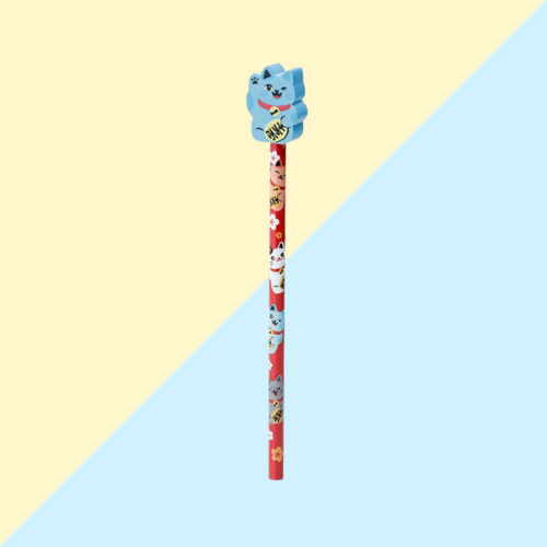 Crayon avec Embout Gomme Maneki Neko
