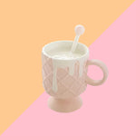 asse Kawaii Crème Glacée avec Cuillère - Marron