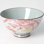 Bol Japonais Kintsugi Dragon  - Rouge