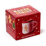 Ensemble Mug Porcelaine & Dessous de Verre Baker Street Noël